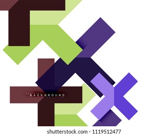 Multicolored abstract geometric shapes, geometry background for web banner, business presentation, ads package, print template, wallpaper