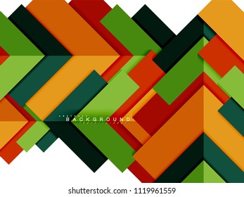 Multicolored abstract geometric shapes, geometry background for web banner, business presentation, ads package, print template, wallpaper