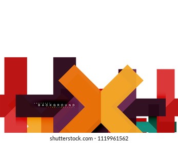 Multicolored abstract geometric shapes, geometry background for web banner, business presentation, ads package, print template, wallpaper