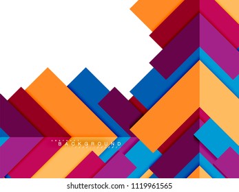 Multicolored abstract geometric shapes, geometry background for web banner, business presentation, ads package, print template, wallpaper
