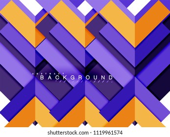 Abstrakte, mehrfarbige geometrische Formen, geometrischer Hintergrund für Webbanner, Geschäftspräsentation, Werbepaket, Druckvorlage, Bildschirmhintergrund