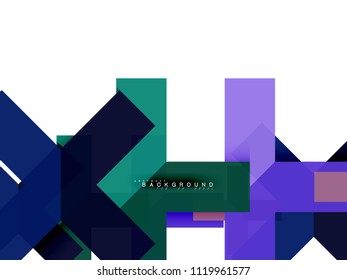 Formas geométricas abstractas multicolores, fondo geométrico para banner web, presentación comercial, paquete de anuncios, plantilla de impresión, fondo de pantalla