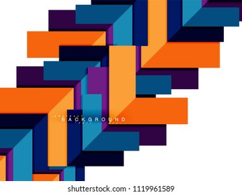 Multicolored abstract geometric shapes, geometry background for web banner, business presentation, ads package, print template, wallpaper