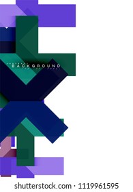 Multicolored abstract geometric shapes, geometry background for web banner, business presentation, ads package, print template, wallpaper