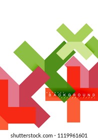 Formas geométricas abstractas multicolores, fondo geométrico para banner web, presentación comercial, paquete de anuncios, plantilla de impresión, fondo de pantalla