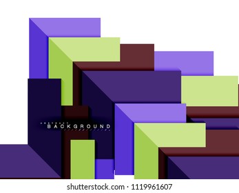 Abstrakte, mehrfarbige geometrische Formen, geometrischer Hintergrund für Webbanner, Geschäftspräsentation, Werbepaket, Druckvorlage, Bildschirmhintergrund