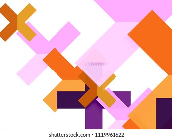 Multicolored abstract geometric shapes, geometry background for web banner, business presentation, ads package, print template, wallpaper