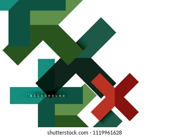 Multicolored abstract geometric shapes, geometry background for web banner, business presentation, ads package, print template, wallpaper