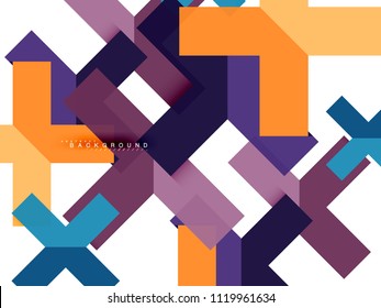 Formas geométricas abstractas multicolores, fondo geométrico para banner web, presentación comercial, paquete de anuncios, plantilla de impresión, fondo de pantalla