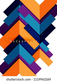 Multicolored abstract geometric shapes, geometry background for web banner, business presentation, ads package, print template, wallpaper