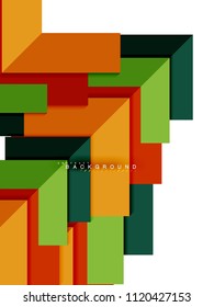 Multicolored abstract geometric shapes, geometry background for web banner, business presentation, ads package, print template, wallpaper