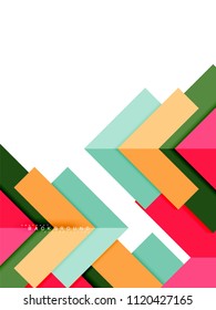 Multicolored abstract geometric shapes, geometry background for web banner, business presentation, ads package, print template, wallpaper
