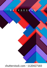 Formas geométricas abstractas multicolores, fondo geométrico para banner web, presentación comercial, paquete de anuncios, plantilla de impresión, fondo de pantalla