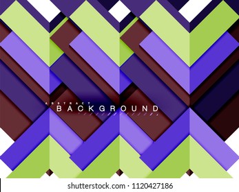 Multicolored abstract geometric shapes, geometry background for web banner, business presentation, ads package, print template, wallpaper
