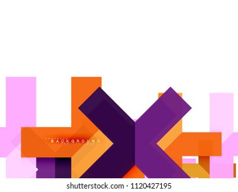 Formas geométricas abstractas multicolores, fondo geométrico para banner web, presentación comercial, paquete de anuncios, plantilla de impresión, fondo de pantalla