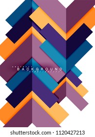 Multicolored abstract geometric shapes, geometry background for web banner, business presentation, ads package, print template, wallpaper