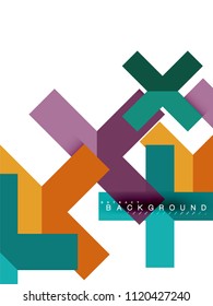 Abstrakte, mehrfarbige geometrische Formen, geometrischer Hintergrund für Webbanner, Geschäftspräsentation, Werbepaket, Druckvorlage, Bildschirmhintergrund