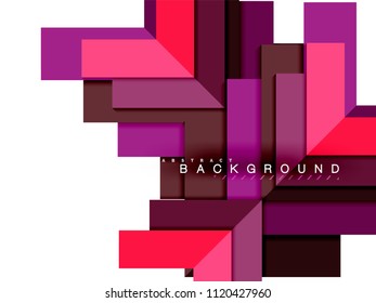 Multicolored abstract geometric shapes, geometry background for web banner, business presentation, ads package, print template, wallpaper