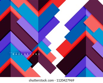 Formas geométricas abstractas multicolores, fondo geométrico para banner web, presentación comercial, paquete de anuncios, plantilla de impresión, fondo de pantalla