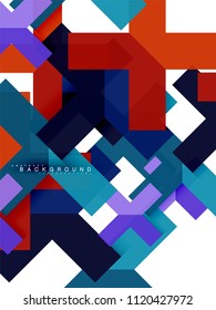 Abstrakte, mehrfarbige geometrische Formen, geometrischer Hintergrund für Webbanner, Geschäftspräsentation, Werbepaket, Druckvorlage, Bildschirmhintergrund