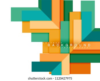 Formas geométricas abstractas multicolores, fondo geométrico para banner web, presentación comercial, paquete de anuncios, plantilla de impresión, fondo de pantalla