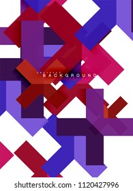 Multicolored abstract geometric shapes, geometry background for web banner, business presentation, ads package, print template, wallpaper