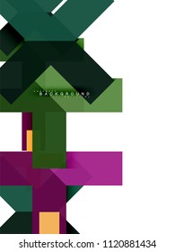 Multicolored abstract geometric shapes, geometry background for web banner, business presentation, ads package, print template, wallpaper