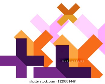 Multicolored abstract geometric shapes, geometry background for web banner, business presentation, ads package, print template, wallpaper