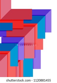Formas geométricas abstractas multicolores, fondo geométrico para banner web, presentación comercial, paquete de anuncios, plantilla de impresión, fondo de pantalla