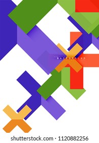 Formas geométricas abstractas multicolores, fondo geométrico para banner web, presentación comercial, paquete de anuncios, plantilla de impresión, fondo de pantalla