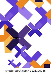Multicolored abstract geometric shapes, geometry background for web banner, business presentation, ads package, print template, wallpaper