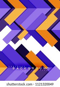 Multicolored abstract geometric shapes, geometry background for web banner, business presentation, ads package, print template, wallpaper