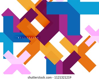 Abstrakte, mehrfarbige geometrische Formen, geometrischer Hintergrund für Webbanner, Geschäftspräsentation, Werbepaket, Druckvorlage, Bildschirmhintergrund