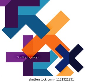 Formas geométricas abstractas multicolores, fondo geométrico para banner web, presentación comercial, paquete de anuncios, plantilla de impresión, fondo de pantalla