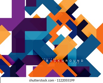Formas geométricas abstractas multicolores, fondo geométrico para banner web, presentación comercial, paquete de anuncios, plantilla de impresión, fondo de pantalla