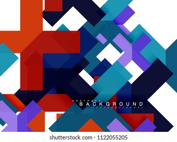 Formas geométricas abstractas multicolores, fondo geométrico para banner web, presentación comercial, paquete de anuncios, plantilla de impresión, fondo de pantalla