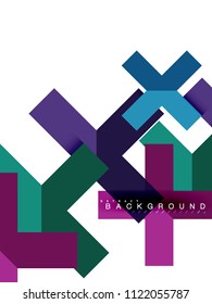 Abstrakte, mehrfarbige geometrische Formen, geometrischer Hintergrund für Webbanner, Geschäftspräsentation, Werbepaket, Druckvorlage, Bildschirmhintergrund