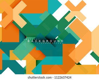 Formas geométricas abstractas multicolores, fondo geométrico para banner web, presentación comercial, paquete de anuncios, plantilla de impresión, fondo de pantalla