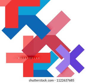 Multicolored abstract geometric shapes, geometry background for web banner, business presentation, ads package, print template, wallpaper