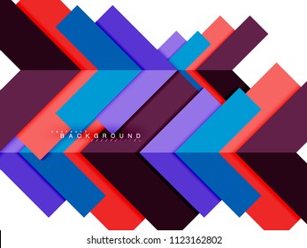 Formas geométricas abstractas multicolores, fondo geométrico para banner web, presentación comercial, paquete de anuncios, plantilla de impresión, fondo de pantalla