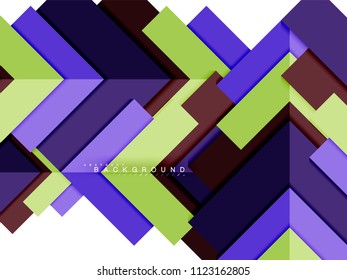 Multicolored abstract geometric shapes, geometry background for web banner, business presentation, ads package, print template, wallpaper