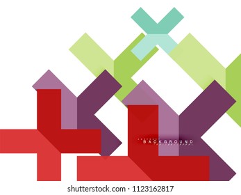 Abstrakte, mehrfarbige geometrische Formen, geometrischer Hintergrund für Webbanner, Geschäftspräsentation, Werbepaket, Druckvorlage, Bildschirmhintergrund