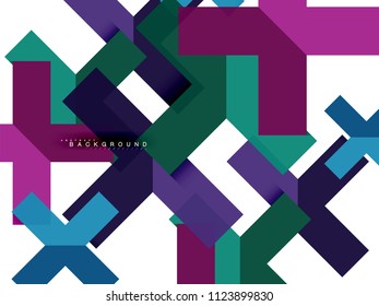 Formas geométricas abstractas multicolores, fondo geométrico para banner web, presentación comercial, paquete de anuncios, plantilla de impresión, fondo de pantalla