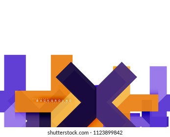 Multicolored abstract geometric shapes, geometry background for web banner, business presentation, ads package, print template, wallpaper