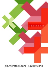 Abstrakte, mehrfarbige geometrische Formen, geometrischer Hintergrund für Webbanner, Geschäftspräsentation, Werbepaket, Druckvorlage, Bildschirmhintergrund