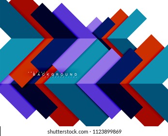 Multicolored abstract geometric shapes, geometry background for web banner, business presentation, ads package, print template, wallpaper