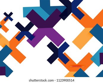 Formas geométricas abstratas multicoloridas, fundo geométrico para banner web, apresentação de negócios, pacote de anúncios, modelo de impressão, papel de parede