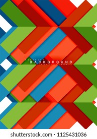Formas geométricas abstractas multicolores, fondo geométrico para banner web, presentación comercial, paquete de anuncios, plantilla de impresión, fondo de pantalla