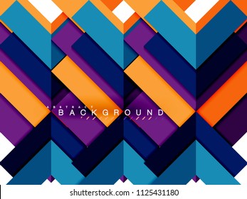 Multicolored abstract geometric shapes, geometry background for web banner, business presentation, ads package, print template, wallpaper