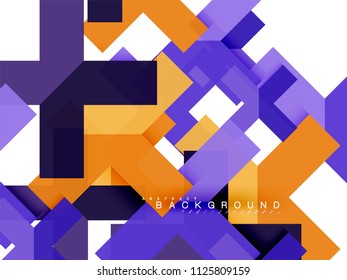 Multicolored abstract geometric shapes, geometry background for web banner, business presentation, ads package, print template, wallpaper
